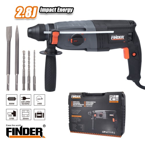 Ηλεκτρικό κρουστικό δράπανο - 800W - Finder - 197228 Ηλεκτρικό κρουστικό δράπανο - 800W - Finder - 197228