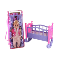 Κρεβατάκι μωρού με κούκλα - IC889-168 - 841608