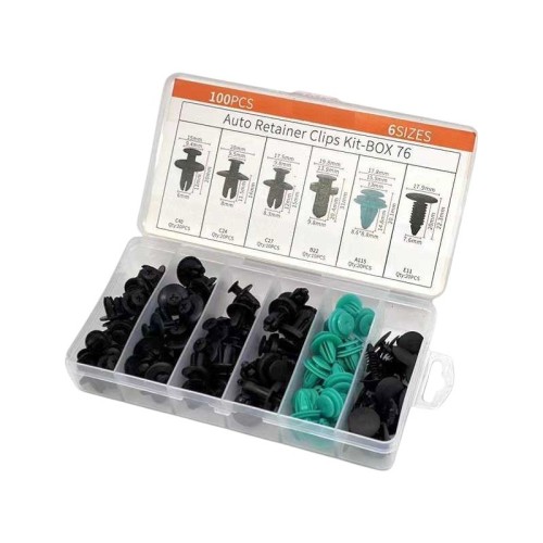 Σετ συνδετήρες αυτοκινήτου 6 τύπων - 100pcs - 001900 Σετ συνδετήρες αυτοκινήτου 6 τύπων - 100pcs - 001900