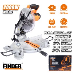 Δισκοπρίονο πάγκου για κοπή αλουμινίου - 2000W - Finder - 197368