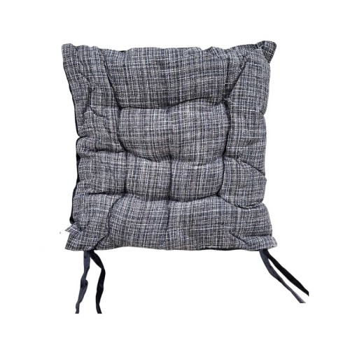 Μαξιλάρι καρέκλας διπλής όψης - 40x40cm - 720190 - Black/Grey