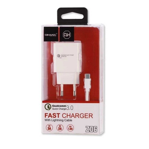 Καλώδιο φόρτισης με αντάπτορα - Lightning - QH-Z06 I5 - 880783 Καλώδιο φόρτισης με αντάπτορα - Lightning - QH-Z06 I5 - 880783