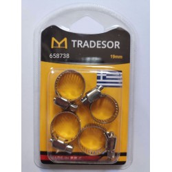 Σετ σφιγκτήρες σωλήνων - 4pcs - 19mm - 658738