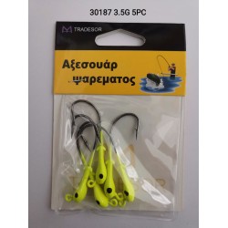 Μολυβοκεφαλές με αγκίστρι - 3.5gr - 5pcs - 930187