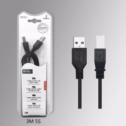 Καλώδιο περιφερειακών USB 2.0-USB-B - 3m - 5S - 197550 Καλώδιο περιφερειακών USB 2.0-USB-B - 3m - 5S - 197550