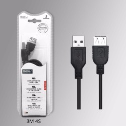Καλώδιο USB Male/Female - 3m - 4S - 197536 Καλώδιο USB Male/Female - 3m - 4S - 197536