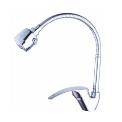 Μπαταρία βρύσης νεροχύτη κουζίνας με εύκαμπτο σπιράλ - 0788 - Idamix - 807889