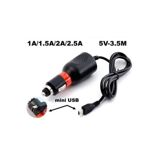 Φορτιστής αναπτήρα - Mini USB - 3.5m - 5V - 001245