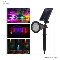 Ηλιακός προβολέας κήπου LED RGB - 18LED - 182714 Ηλιακός προβολέας κήπου LED RGB - 18LED - 182714