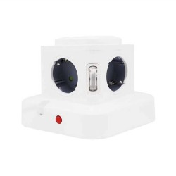 Κάθετο πολύπριζο 4 θέσεων με διακόπτες - Σούκο - 3m - RC-G4P - 004031 Κάθετο πολύπριζο 4 θέσεων με διακόπτες - Σούκο - 3m - RC-G4P - 004031