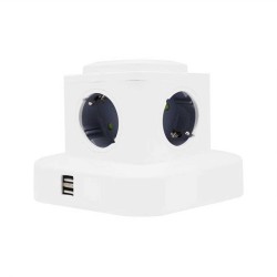 Κάθετο πολύπριζο 4 θέσεων - Σούκο - 2USB - 3m - RC-G4P - 004130 Κάθετο πολύπριζο 4 θέσεων - Σούκο - 2USB - 3m - RC-G4P - 004130