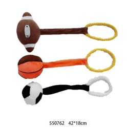 Λούτρινο παιχνίδι σκύλου μπάλα με σχοινί - Soft toy - 42cm - 12pcs - 550762 Λούτρινο παιχνίδι σκύλου μπάλα με σχοινί - Soft toy - 42cm - 12pcs - 550762