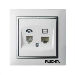 Πρίζα γραμμής τηλεφώνου & δικτύου - Χωνευτή - RC3619RJ11+RJ45 - 068172 Πρίζα γραμμής τηλεφώνου & δικτύου - Χωνευτή - RC3619RJ11+RJ45 - 068172