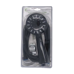 Τηλέφωνο ντους με σπιράλ και επιλογές πίεσης - 1.5m - Black - 880408