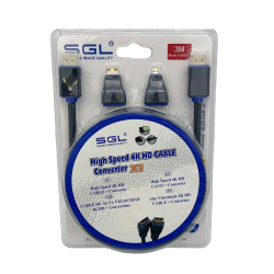 Σετ καλώδιο HDMI & αντάπτορες Mini/Micro HDMI - A1592X3 - 3m - 095639 Σετ καλώδιο HDMI & αντάπτορες Mini/Micro HDMI - A1592X3 - 3m - 095639