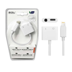 Αντάπτορας για iOs 2in1 - Lightning σε έξοδο Jack & φόρτισης - T57 - 096087 Αντάπτορας για iOs 2in1 - Lightning σε έξοδο Jack & φόρτισης - T57 - 096087