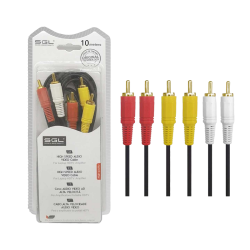 Kαλώδιο RCA - 306A - 3xRCA male/3xRCA male - 10m - 096124 Kαλώδιο RCA - 306A - 3xRCA male/3xRCA male - 10m - 096124