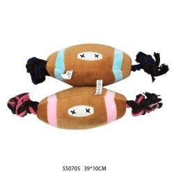 Λούτρινο παιχνίδι σκύλου μπάλα με σχοινί - 39x10cm - 550705 Λούτρινο παιχνίδι σκύλου μπάλα με σχοινί - 39x10cm - 550705