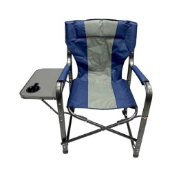 Πτυσσόμενη καρέκλα camping με ενσωματωμένο τραπεζάκι - 1811 - 170143 - Blue