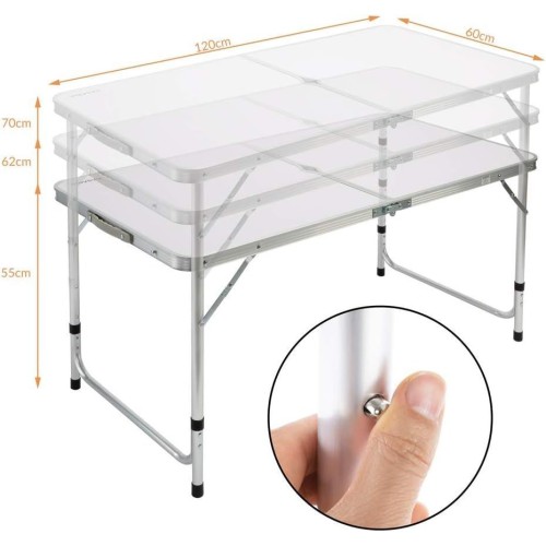 Πτυσσόμενο τραπέζι camping με 4 σκαμπό - 2042 - 170167
