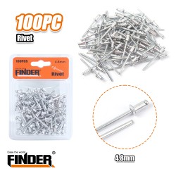 Πριτσίνια αλουμινίου - 100pcs - 4.8mm - Finder - 195278 Πριτσίνια αλουμινίου - 100pcs - 4.8mm - Finder - 195278