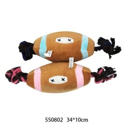 Λούτρινο παιχνίδι σκύλου μπάλα με σχοινί - 34x10cm - 550802 Λούτρινο παιχνίδι σκύλου μπάλα με σχοινί - 34x10cm - 550802