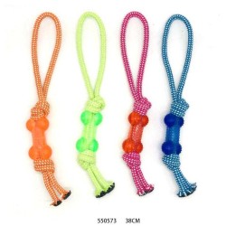 Παιχνίδι σκύλου σχοινί με κόκκαλο μασητικό - 38cm - 12pcs - 550573 Παιχνίδι σκύλου σχοινί με κόκκαλο μασητικό - 38cm - 12pcs - 550573