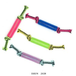 Παιχνίδι σκύλου σχοινί με μασητικό - 25cm - 12pcs - 550574 Παιχνίδι σκύλου σχοινί με μασητικό - 25cm - 12pcs - 550574