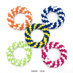 Παιχνίδι σκύλου κρίκος σχοινί - 12cm - 12pcs - 550594