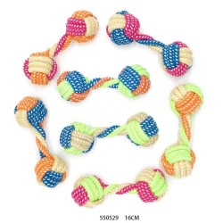 Παιχνίδι σκύλου σχοινί με μπάλες - 16cm - 12pcs - 550529