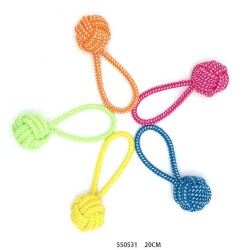 Παιχνίδι σκύλου σχοινί με μπάλα - 20cm - 12pcs - 550531 Παιχνίδι σκύλου σχοινί με μπάλα - 20cm - 12pcs - 550531