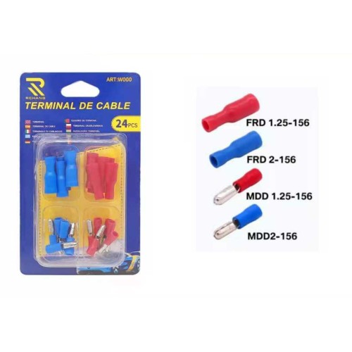 Σετ ακροδέκτες καλωδίων με μόνωση - 24pcs - 105981 Σετ ακροδέκτες καλωδίων με μόνωση - 24pcs - 105981