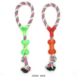 Παιχνίδι σκύλου σχοινί με κόκκαλο μασητικό - 40cm - 12pcs - 550564 Παιχνίδι σκύλου σχοινί με κόκκαλο μασητικό - 40cm - 12pcs - 550564