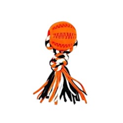 Υφασμάτινο παιχνίδι σκύλου σχοινί με μπάλα μασητική - 18cm - 12pcs - 550492 Υφασμάτινο παιχνίδι σκύλου σχοινί με μπάλα μασητική - 18cm - 12pcs - 550492