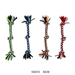 Υφασμάτινο παιχνίδι σκύλου σχοινί με κόμπους - 30cm - 12pcs - 550515 Υφασμάτινο παιχνίδι σκύλου σχοινί με κόμπους - 30cm - 12pcs - 550515