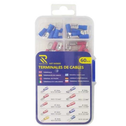 Σετ ακροδέκτες καλωδίων 10 τύπων - 60pcs - 119940 Σετ ακροδέκτες καλωδίων 10 τύπων - 60pcs - 119940