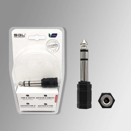Αντάπτορας ήχου Jack 6.3mm σε 3.5mm - 1856-1 - 098920 Αντάπτορας ήχου Jack 6.3mm σε 3.5mm - 1856-1 - 098920