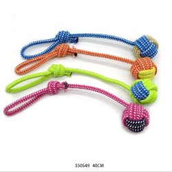 Παιχνίδι σκύλου σχοινί με μπάλα - 40cm - 12pcs - 550549 Παιχνίδι σκύλου σχοινί με μπάλα - 40cm - 12pcs - 550549