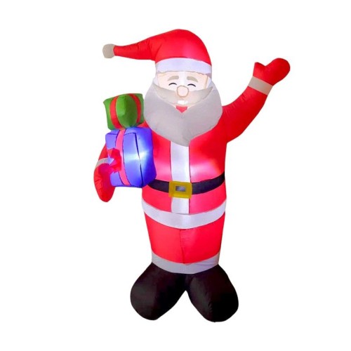 Φουσκωτός διακοσμητικός  Άγιος Βασίλης με φωτισμό - 1.8m - 817179