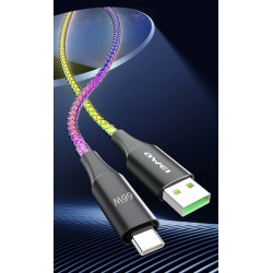 Καλώδιο φόρτισης & data με φωτισμό - Fast Charge - Type-C - CL-127T - 66W - AWEI - 887868 Καλώδιο φόρτισης & data με φωτισμό - Fast Charge - Type-C - CL-127T - 66W - AWEI - 887868