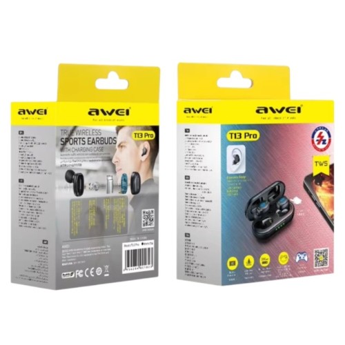 Ασύρματα ακουστικά Bluetooth με θήκη φόρτισης - T13 Pro - Awei - 888681 Ασύρματα ακουστικά Bluetooth με θήκη φόρτισης - T13 Pro - Awei - 888681