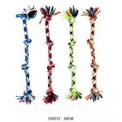 Παιχνίδι σκύλου σχοινί με κόμπους - 60cm - 12pcs - 550513