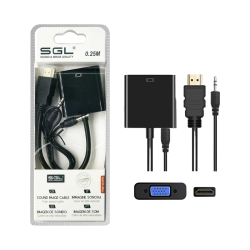 Αντάπτορας VGA σε HDMI & Jack 3.5mm - TP1A - 25cm - 095974 Αντάπτορας VGA σε HDMI & Jack 3.5mm - TP1A - 25cm - 095974