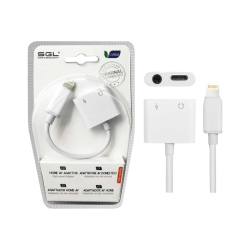 Αντάπτορας για iOs 2in1 - Lightning σε έξοδο Jack & φόρτισης - T58 - 096070 Αντάπτορας για iOs 2in1 - Lightning σε έξοδο Jack & φόρτισης - T58 - 096070