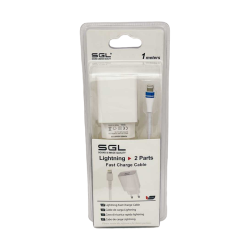 Αντάπτορας φόρτισης με καλώδιο και 2 θύρες USB - Lightning - Quick Charge - B5-F2 - 1m - 099521 Αντάπτορας φόρτισης με καλώδιο και 2 θύρες USB - Lightning - Quick Charge - B5-F2 - 1m - 099521