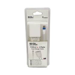Αντάπτορας φόρτισης με καλώδιο και 2 θύρες USB - TypeC - Quick Charge - B1-F2 - 1m - 099545 Αντάπτορας φόρτισης με καλώδιο και 2 θύρες USB - TypeC - Quick Charge - B1-F2 - 1m - 099545