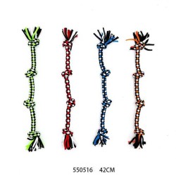 Υφασμάτινο παιχνίδι σκύλου σχοινί με κόμπους - 42cm - 12pcs - 550516 Υφασμάτινο παιχνίδι σκύλου σχοινί με κόμπους - 42cm - 12pcs - 550516