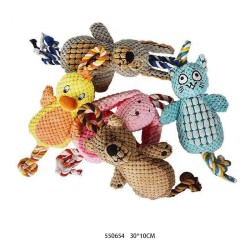 Λούτρινο παιχνίδι σκύλου ζωάκι με σχοινί - 30x10cm - 550654 Λούτρινο παιχνίδι σκύλου ζωάκι με σχοινί - 30x10cm - 550654