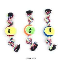 Παιχνίδι σκύλου σχοινί με μπάλα - 23cm - 12pcs - 550568 Παιχνίδι σκύλου σχοινί με μπάλα - 23cm - 12pcs - 550568