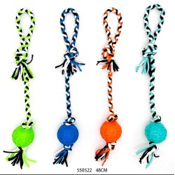Υφασμάτινο παιχνίδι σκύλου με μπάλα - 48cm - 12pcs - 550522